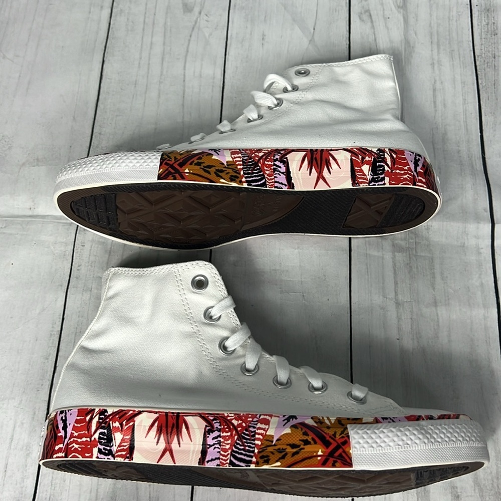 Converse Women’s Chuck Taylor All Star High Top White/Multicolor Trim Size 7.5 - Picture 8 of 12